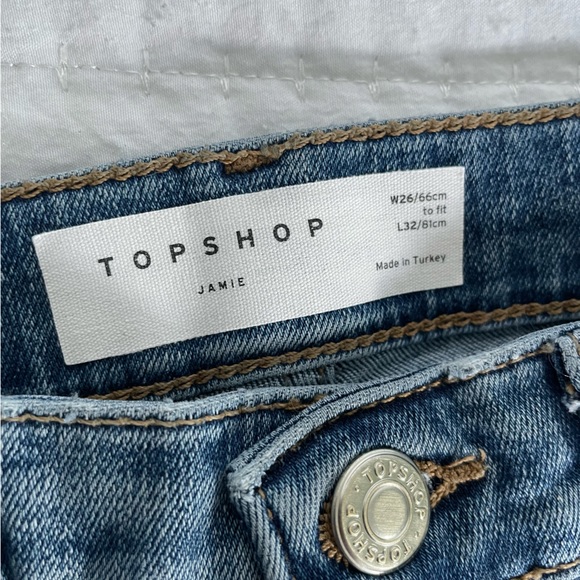 Topshop (ASOS) Brand High Waist Skinny Jeans, “Jamie” Style - size 26 - Picture 5 of 7